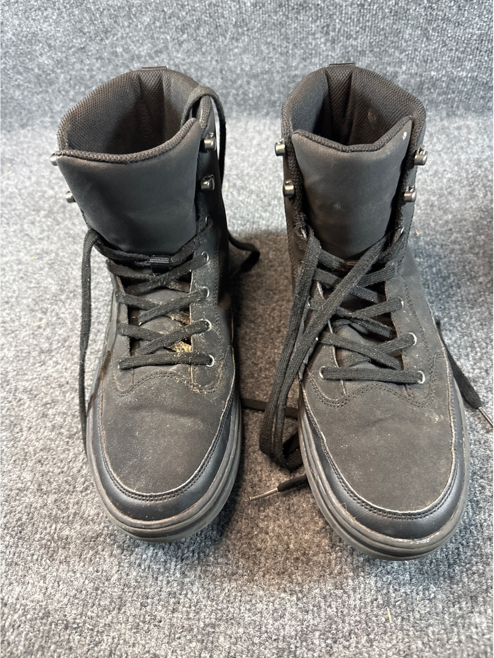 Avia Mens Size 10 Black Lace Up Mid Top Boots Casual Work Hiking